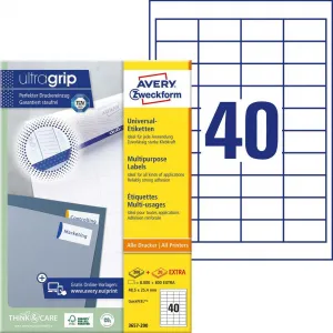 Avery Zweckform Etikety univerzálne 48,5x25,4mm Avery A4 100 hárkov
