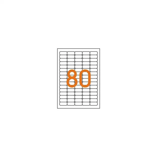 Etikety univerzálne odnímateľné 35,6x16,9mm Agipa A4 25 hárkov