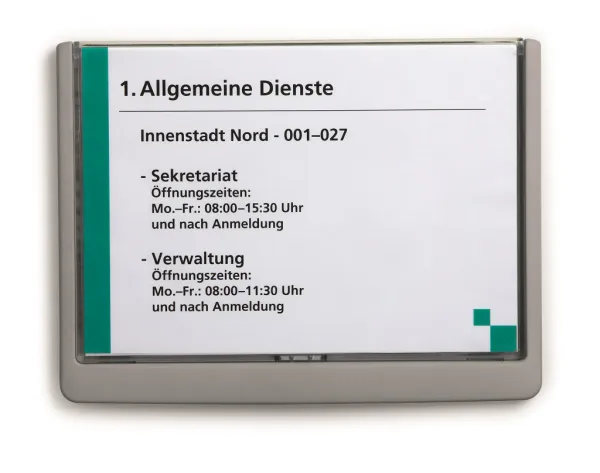 Durable Informačná tabuľka Click Sign 210x148,5 modrá