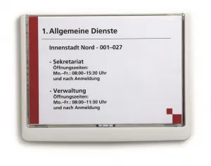 Durable Informačná tabuľka Click Sign 210x148,5 biela