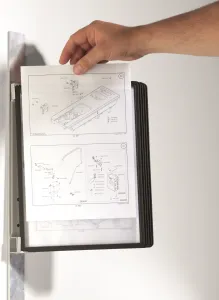 Durable Nástenný držiak magnetický VARIO s 5 panelmi čierny