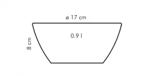 Miska porcelánová CREMA 17cm