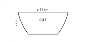 Miska porcelánová CREMA 14cm