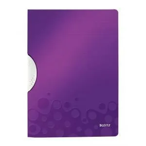 Rýchloviazač s klipom, PP, A4, LEITZ "Wow ColorClip", fialový