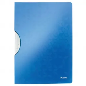 Rýchloviazač s klipom, PP, A4, LEITZ "Wow ColorClip", modrý