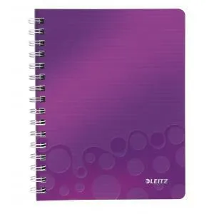 Blok poznámkový linajkový Leitz WOW A5 purpurový