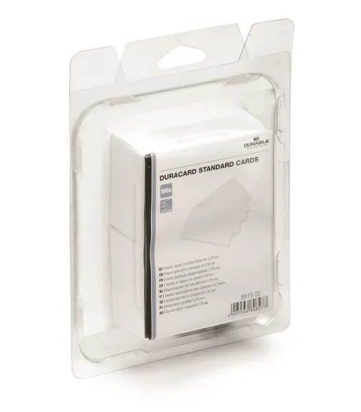 Durable Plastové karty 0,76mm do tlačiarne DURACARD ID 300 100 ks