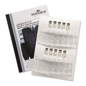 DURABLE Visačka na plastovú kartu so štipcom DURABLE 85x54mm 10ks (DU869819)