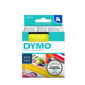 Samolepiaca páska Dymo D1 6 mm žltá/čierna