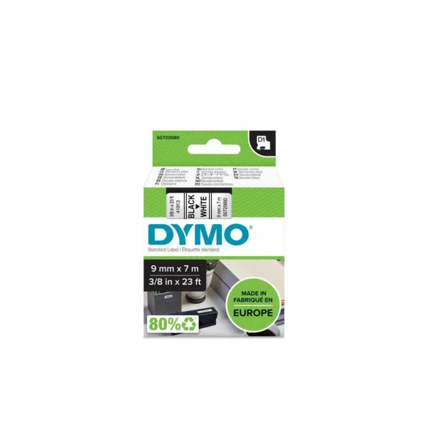 Samolepiaca páska Dymo D1 9 mm biela/čierna