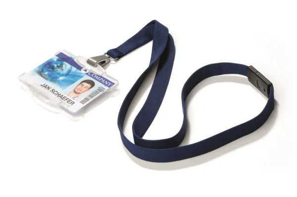 Snúrka na krk Závesný remienok DURABLE SOFT COLOUR 15mm tmavomodrý 10ks