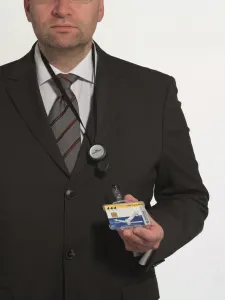 Snúrka na krk Závesný remienok DURABLE JOJO PLUS s kotúčom čierny 10ks