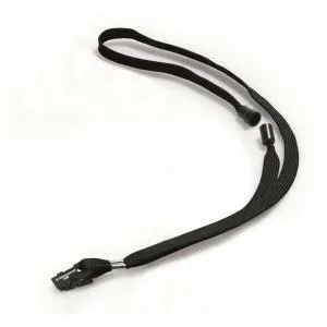 Snúrka na krk Závesný remienok DURABLE 10mm čierny 10ks