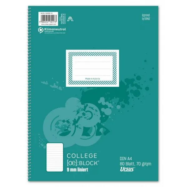 Formatwerk Blok College Format Werk Ursus Basic A4 80 listov linajkový 70g