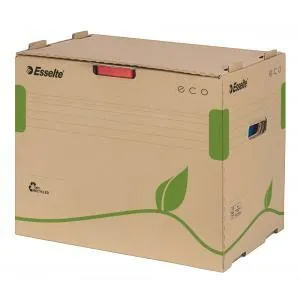 Esselte Archivačný kontajner Eco pre zakladače - natúr, 10 ks, predné otváranie, 305 x 343 x 427