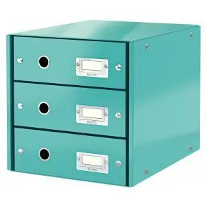 LEITZ Zásuvkový box Leitz Click & Store 3 zásuvky ľadovo modrá (ES604851)