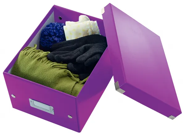 Malá škatuľa Click & Store purpurová