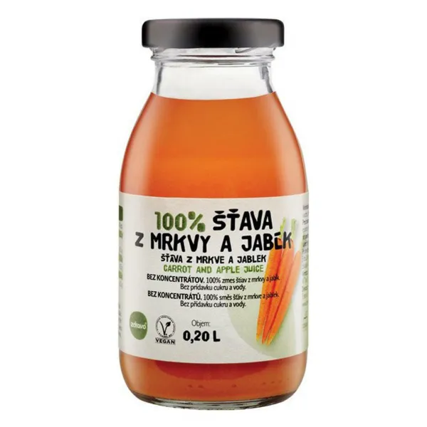 ZDRAVO šťava 100% mrkvovo-jablková 10 x 0,2 ℓ NEVRATNÉ SKLO