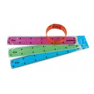 Pravítko 30 cm ohybné mix farieb modrá, oranžové, zelené, ružové