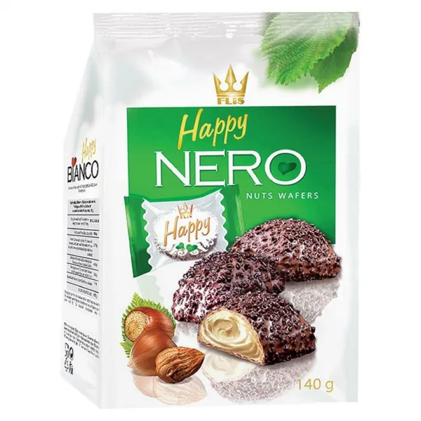 ZPC Flis Oblátky HAPPY NERO s mliečno - orieškovou náplňou 140 g