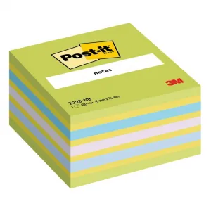 POST-IT Bloček kocka Post-it 76x76 neónová zelená mix (MM202820)