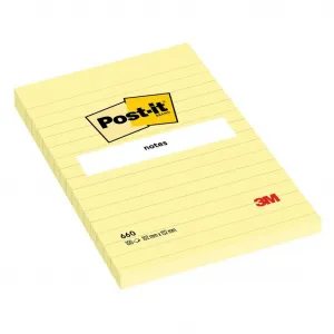 POST-IT Bloček Post-it 102x152 žltý linajkový (MM066000)