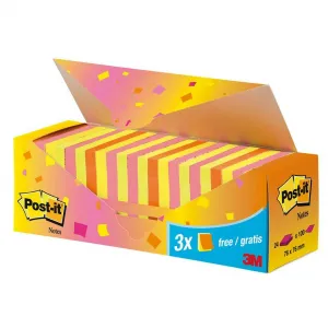 POST-IT Bločky Post-it Super Sticky neónová 76x76 zvýhodnené balenie (MM654024)