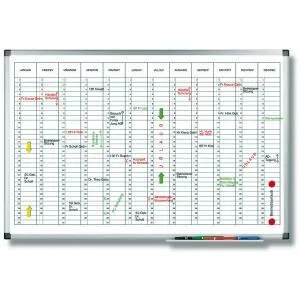 Legamaster Plánovacia tabuľa ročná PREMIUM vertikálna 60x90 cm
