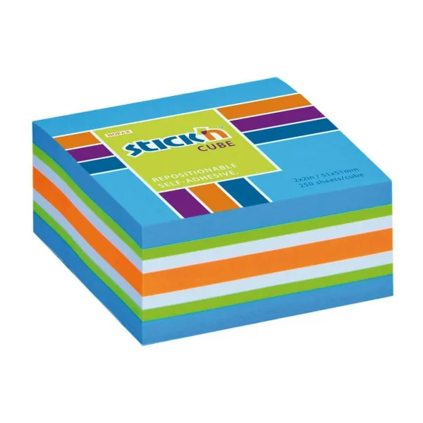 Stick`n by Hopax Samolepiaci bloček mini 51x51mm modrý mix
