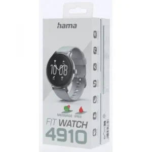 Hama Fit Watch 4910, športové hodinky, pulz, oxymeter, kalórie, vodeodolné, šedé 91021200