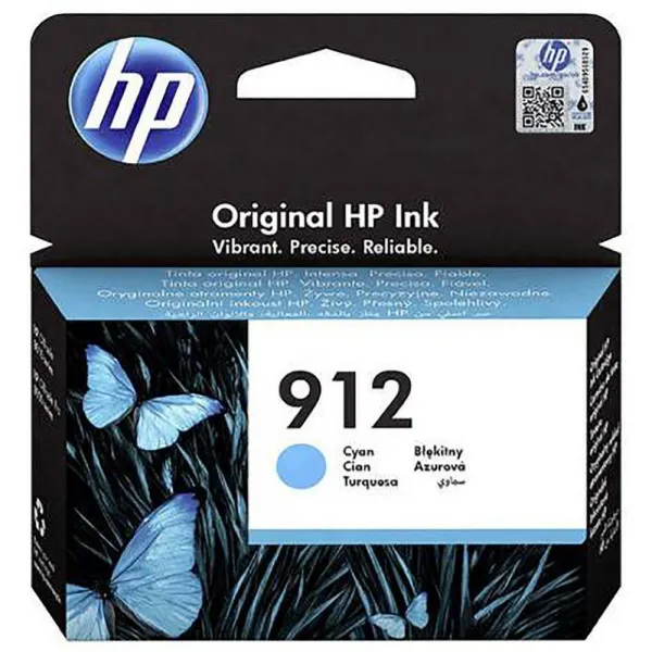 Hewlett-Packard HP originál ink 3YL77AE, HP 912, cyan, 315str., high capacity, HP Officejet 8012, 8013, 8014, 8015 OJ Pro 8020 3YL77AE