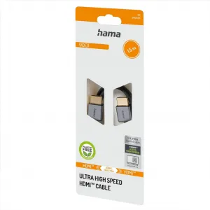 Hama HDMI kábel Ultra High Speed 8K 1,5 m, Ultra-Slim, blister/displej 85444290