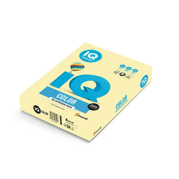 Mondi Farebný papier IQ color žltá pastelová YE23, A4 80g