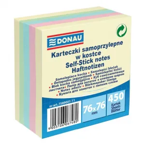 Bloček Donau 5 pastelových farieb 76x76mm 450l