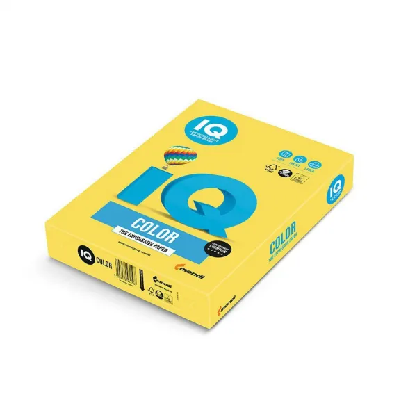 Farebný papier 160g intenzívny IQ color Žltá kanáriková A4 160 gr 250 hárkov