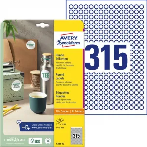 Avery Zweckform Etikety univerzálne kruhové 10mm Avery A4 10 hárkov