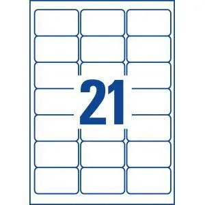 Avery Zweckform Etikety univerzálne odnímateľné 63,5x38,1mm Avery A4 25+5 hárkov