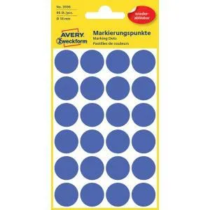 Avery Zweckform Etikety kruhové 18mm Avery odnímateľné modré