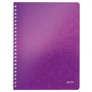 Blok poznámkový linajkový Leitz WOW A4 purpurový