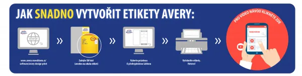 Avery Zweckform Etikety farebné 70x37mm Avery A4 100 hárkov žlté