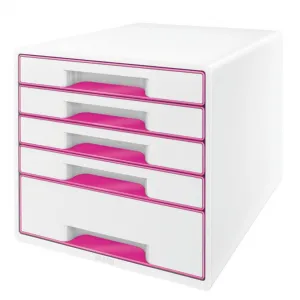 LEITZ Zásuvkový box Leitz WOW metalický ružový (ES521423)
