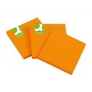 Bloček Q-CONNECT neónové 76x76mm oranžové