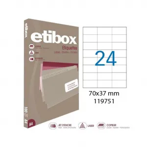 Agipa Etikety univerzálne 70x37mm Etibox A4 100 hárkov