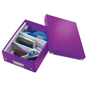 Malá organizačná škatuľa Click & Store purpurová