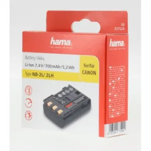 Hama fotoakumulátor typ Canon NB-2L/H, Li-Ion 7,4 V/700 mAh 85076000