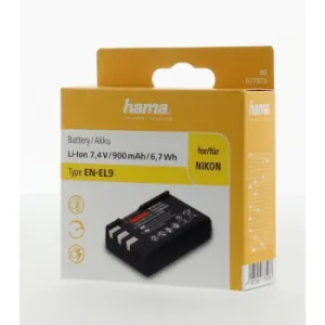 Hama fotoakumulátor typ Nikon EN-EL9, Li-Ion 7,4 V/900 mAh 85076000