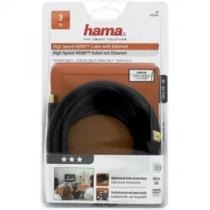 Hama HDMI kábel vidlica - vidlica, pozlátený, 3*, 3 m 85444290