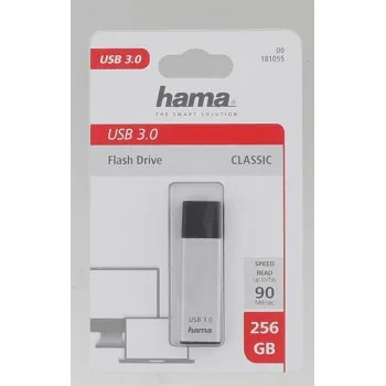 Hama FlashPen Classic, USB 3.0, 256 GB, 40 MB/s, strieborný 85235110