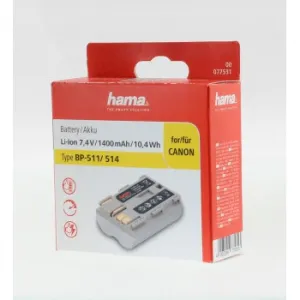 Hama fotoakumulátor typ Canon BP-511/BP-514, Li-Ion 7,4 V/1400 mAh 85076000