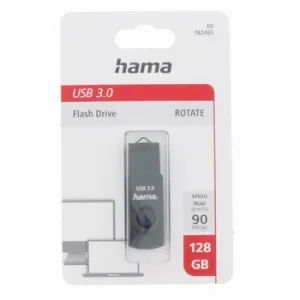 Hama USB 3.0 Flash Drive Rotate,128 GB, 70 MB/s, petrolejová modrá 85235110